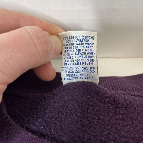 Vintage Iowa Hawkeyes Crewneck Sweatshirt, 2XL, Russell Athletic, Purple USA - Picture 7 of 13